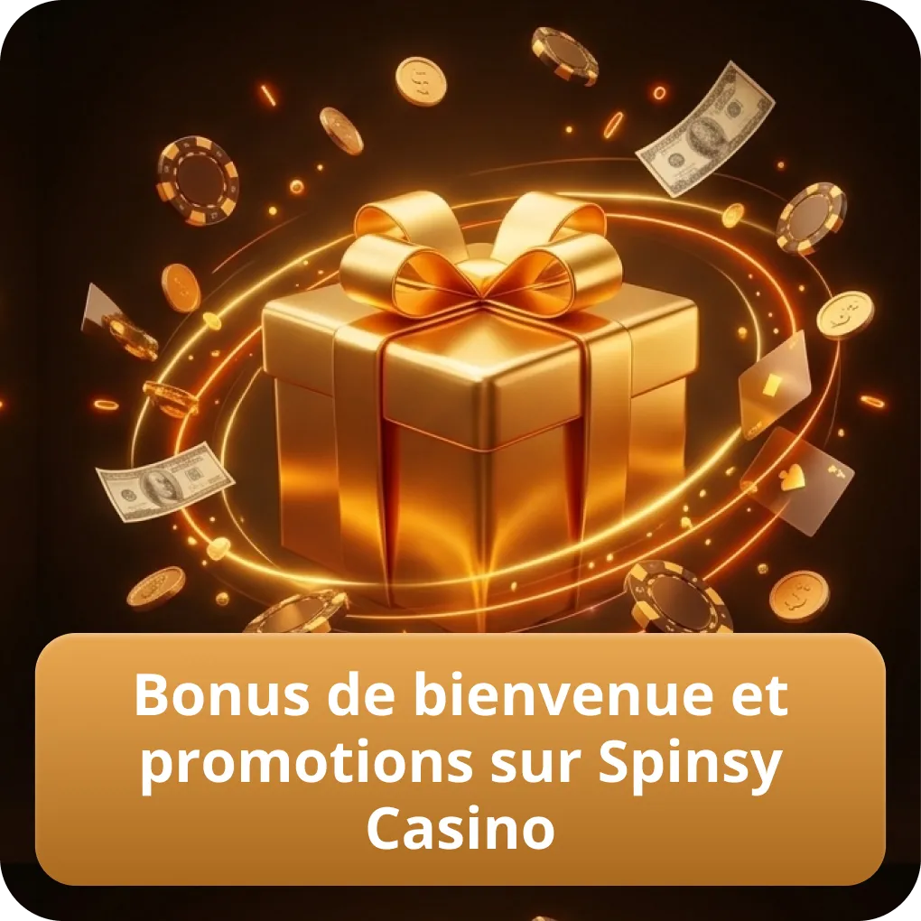 Bonus de bienvenue et promotions sur Spinsy Casino France