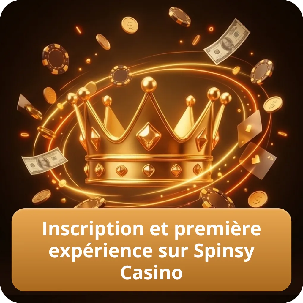 Inscription et première expérience sur Spinsy Casino