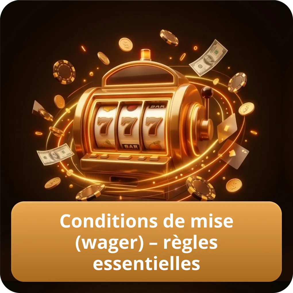 Conditions de mise (wager) – règles essentielles