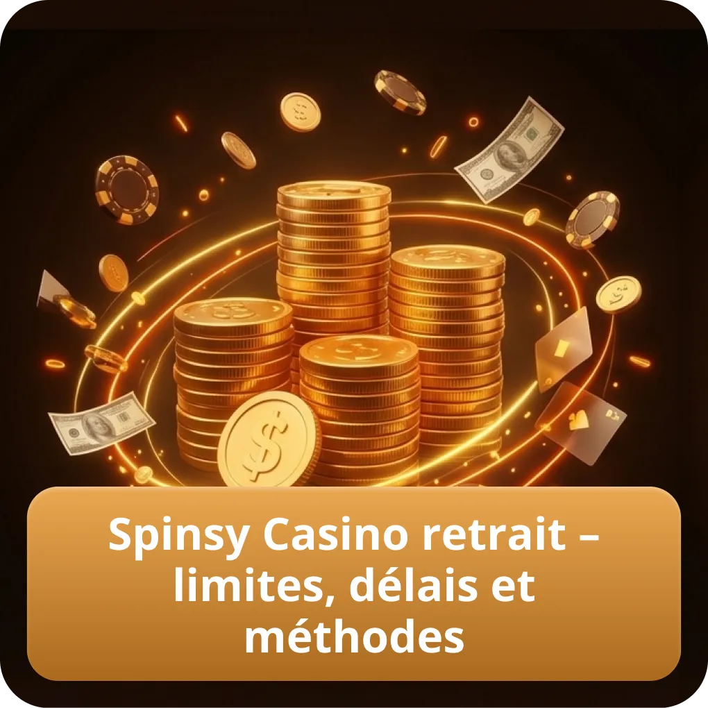 Spinsy Casino retrait – limites, délais et méthodes